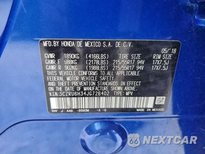 Zdjęcie 14 z 14 samochodu: 2018 HONDA HR-V LX VIN:3CZRU6H34JG726402 - miniatura