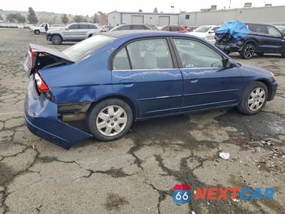 Trzecie zdjęcie samochodu z tyłu: 2001 HONDA CIVIC EX VIN:2HGES26761H604330 - miniatura