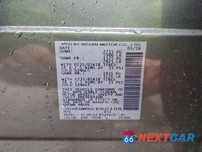 Zdjęcie 14 z 14 samochodu: 2016 NISSAN PATHFINDER SL VIN:5N1AR2MM9GC660108 - miniatura