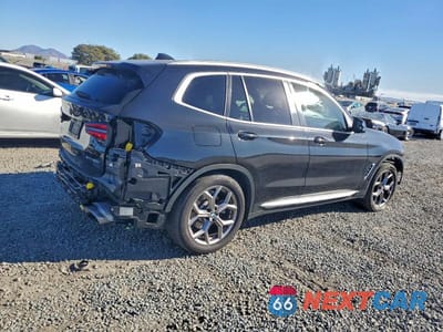 Trzecie zdjęcie samochodu z tyłu: 2022 BMW X3 SDRIVE30I VIN:5UX43DP06N9L57917 - miniatura