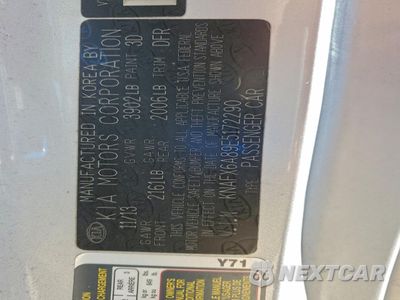 Zdjęcie 12 z 12 samochodu: 2014 KIA FORTE EX VIN:KNAFX6A89E5172290 - miniatura