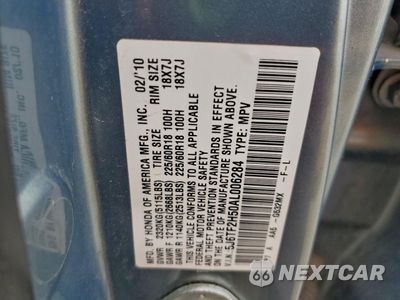 Zdjęcie 12 z 12 samochodu: 2010 HONDA ACCORD CROSSTOUR EXL VIN:5J6TF2H50AL006284 - miniatura