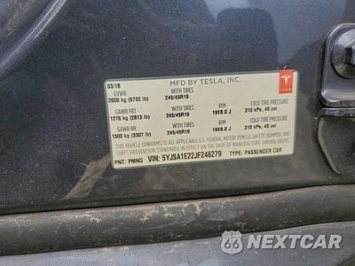 Zdjęcie 12 z 12 samochodu: 2018 TESLA MODEL S VIN:5YJSA1E22JF246279 - miniatura