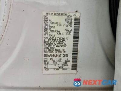 Zdjęcie 13 z 15 samochodu: 2004 NISSAN ARMADA SE VIN:5N1AA08A84N710895 - miniatura