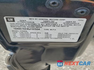 Zdjęcie 13 z 15 samochodu: 2005 GMC YUKON XL C1500 VIN:1GKEC16Z45J191534 - miniatura