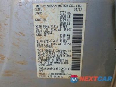 Zdjęcie 13 z 13 samochodu: 2012 NISSAN PATHFINDER S ** CLEAN TITLE * REPO ** VIN:5N1AR1NN9CC622910 - miniatura