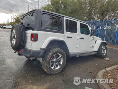 Trzecie zdjęcie samochodu z tyłu: 2018 JEEP WRANGLER UNLIMITED SAHARA VIN:1C4HJXEG5JW292239 - miniatura