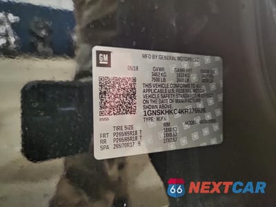 Zdjęcie 13 z 13 samochodu: 2019 CHEVROLET SUBURBAN K1500 LT VIN:1GNSKHKC4KR376926 - miniatura