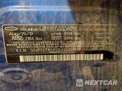 Zdjęcie 12 z 15 samochodu: 2020 HYUNDAI ELANTRA SE VIN:5NPD74LF0LH530819 - miniatura