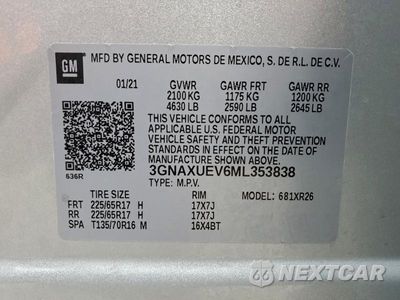 Zdjęcie 14 z 14 samochodu: 2021 CHEVROLET EQUINOX LIMITED VIN:3GNAXUEV6ML353838 - miniatura