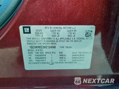 Zdjęcie 12 z 12 samochodu: 2017 CHEVROLET SILVERADO K1500 LT VIN:1GCVKREC3HZ124049 - miniatura