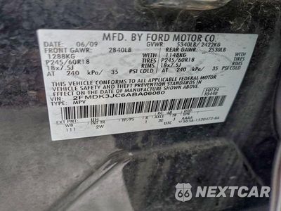 Zdjęcie 25 z 26 samochodu: 2010 FORD EDGE SEL VIN:2FMDK3JC6ABA06080 - miniatura
