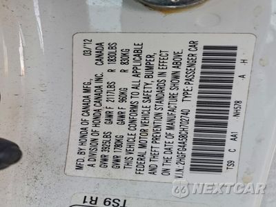 Zdjęcie 12 z 13 samochodu: 2012 HONDA CIVIC SI VIN:2HGFG4A58CH702740 - miniatura