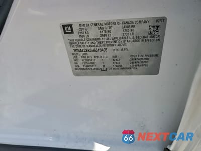 Zdjęcie 13 z 15 samochodu: 2017 CHEVROLET EQUINOX LT VIN:2GNALCEK5H6310405 - miniatura