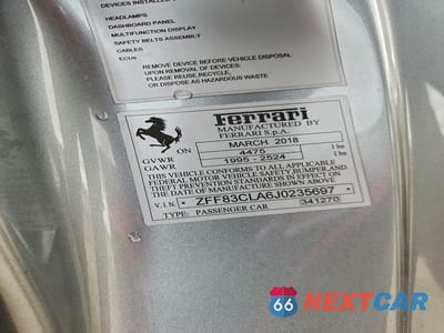 Zdjęcie 12 z 12 samochodu: 2018 FERRARI 812 SUPERFAST VIN:ZFF83CLA6J0235697 - miniatura