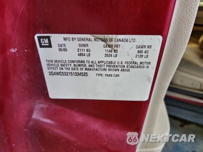 Zdjęcie 12 z 13 samochodu: 2005 BUICK LACROSSE CX VIN:2G4WC532151334525 - miniatura