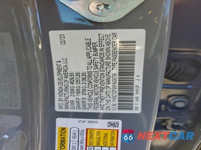 Zdjęcie 12 z 12 samochodu: 2023 HONDA ACCORD VIN:1HGCY2F5XPA006799 - miniatura