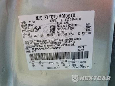 Zdjęcie 13 z 15 samochodu: 2012 FORD ESCAPE LIMITED VIN:1FMCU0E79CKB26191 - miniatura