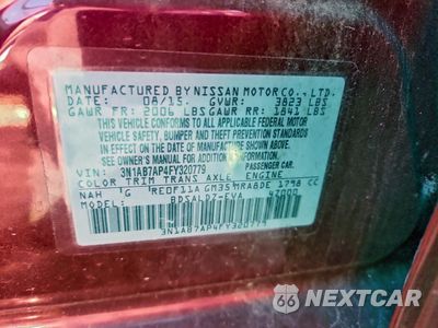 Zdjęcie 12 z 14 samochodu: 2015 NISSAN SENTRA S VIN:3N1AB7AP4FY320779 - miniatura