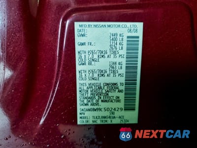 Zdjęcie 13 z 13 samochodu: 2009 NISSAN XTERRA OFF ROAD VIN:5N1AN08W99C502429 - miniatura
