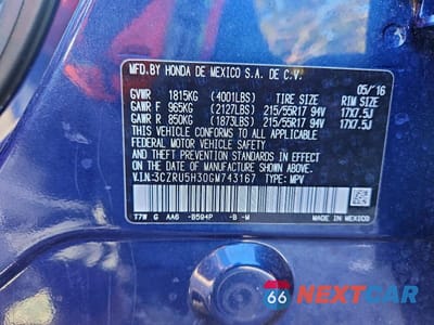 Zdjęcie 13 z 13 samochodu: 2016 HONDA HR-V LX VIN:3CZRU5H30GM743167 - miniatura