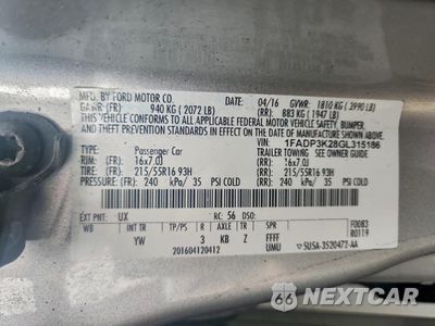 Zdjęcie 13 z 14 samochodu: 2016 FORD FOCUS SE VIN:1FADP3K28GL315186 - miniatura