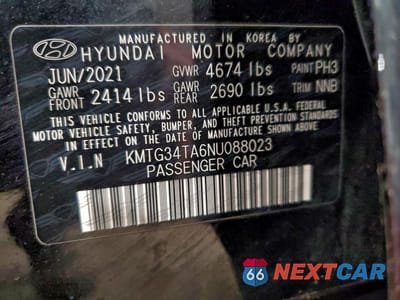 Zdjęcie 12 z 13 samochodu: 2022 GENESIS G70 BASE VIN:KMTG34TA6NU088023 - miniatura