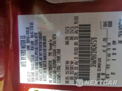 Zdjęcie 12 z 12 samochodu: 2017 FORD FUSION SE VIN:3FA6P0H72HR347578 - miniatura