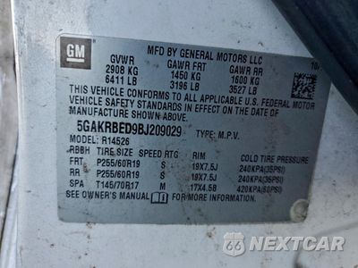 Zdjęcie 13 z 13 samochodu: 2011 BUICK ENCLAVE CXL VIN:5GAKRBED9BJ209029 - miniatura