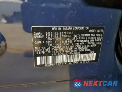 Zdjęcie 13 z 13 samochodu: 2024 SUBARU ASCENT PREMIUM VIN:4S4WMAED4R3402689 - miniatura