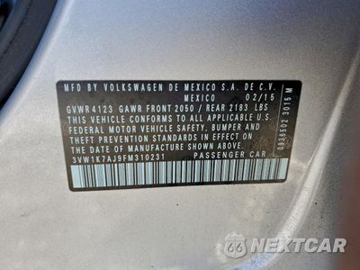 Zdjęcie 12 z 14 samochodu: 2015 VOLKSWAGEN JETTA BASE VIN:3VW1K7AJ9FM310231 - miniatura