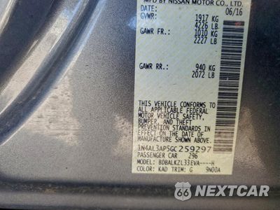 Zdjęcie 12 z 14 samochodu: 2016 NISSAN ALTIMA 2.5 VIN:1N4AL3AP5GC259297 - miniatura