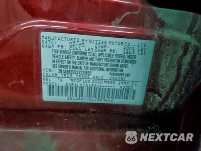 Zdjęcie 12 z 12 samochodu: 2020 NISSAN SENTRA SV VIN:3N1AB8CV2LY229653 - miniatura
