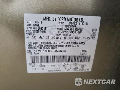 Zdjęcie 13 z 14 samochodu: 2012 FORD EXPLORER LIMITED VIN:1FMHK7F88CGA98253 - miniatura