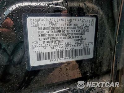 Zdjęcie 13 z 13 samochodu: 2017 NISSAN SENTRA S VIN:3N1AB7APXHY398051 - miniatura