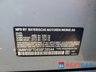 Zdjęcie 12 z 12 samochodu: 2025 BMW M340I VIN:3MW59FT04S8F28544 - miniatura