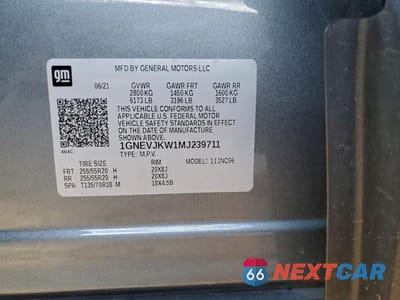 Zdjęcie 13 z 13 samochodu: 2021 CHEVROLET TRAVERSE RS VIN:1GNEVJKW1MJ239711 - miniatura