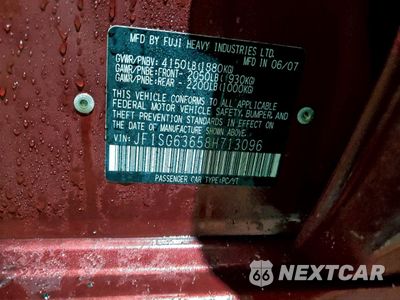 Zdjęcie 13 z 15 samochodu: 2008 SUBARU FORESTER 2.5X VIN:JF1SG63658H713096 - miniatura