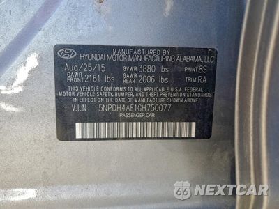Zdjęcie 12 z 12 samochodu: 2016 HYUNDAI ELANTRA SE VIN:5NPDH4AE1GH750077 - miniatura
