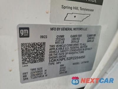 Zdjęcie 13 z 13 samochodu: 2023 GMC ACADIA DENALI VIN:1GKKNPLS2PZ254450 - miniatura