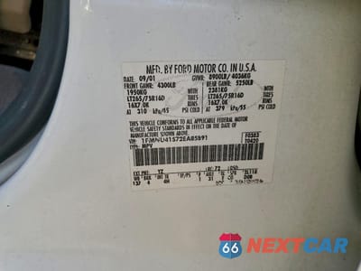 Zdjęcie 13 z 15 samochodu: 2002 FORD EXCURSION XLT VIN:1FMNU41S72EA85891 - miniatura