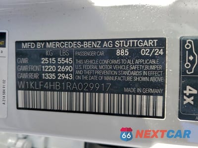 Zdjęcie 12 z 12 samochodu: 2024 MERCEDES-BENZ E 350 4MATIC VIN:W1KLF4HB1RA029917 - miniatura