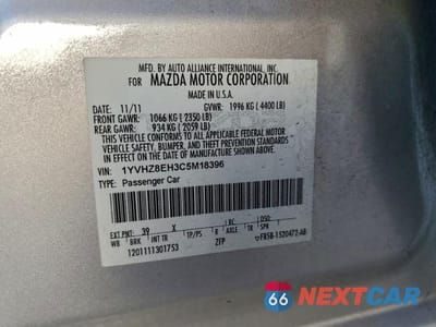Zdjęcie 13 z 13 samochodu: 2012 MAZDA 6 I VIN:1YVHZ8EH3C5M18396 - miniatura