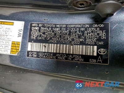 Zdjęcie 12 z 12 samochodu: 2007 TOYOTA SCION TC VIN:JTKDE177470169002 - miniatura