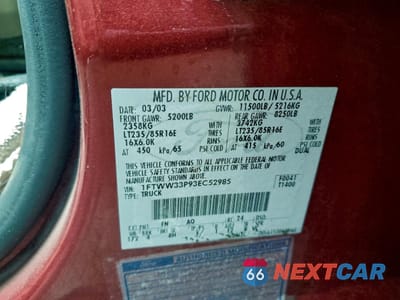 Zdjęcie 12 z 14 samochodu: 2003 FORD F350 SUPER DUTY VIN:1FTWW33P93EC52985 - miniatura