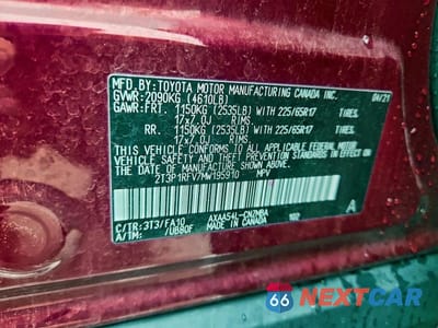 Zdjęcie 14 z 14 samochodu: 2021 TOYOTA RAV4 VIN:2T3P1RFV7MW195910 - miniatura