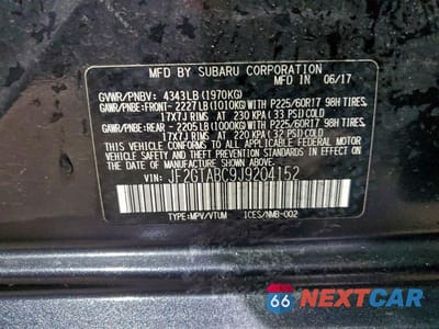 Zdjęcie 13 z 13 samochodu: 2018 SUBARU CROSSTREK PREMIUM VIN:JF2GTABC9J9204152 - miniatura