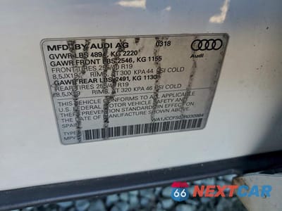 Zdjęcie 13 z 13 samochodu: 2018 AUDI Q3 PREMIUM PLUS VIN:WA1JCCFS0JR030984 - miniatura