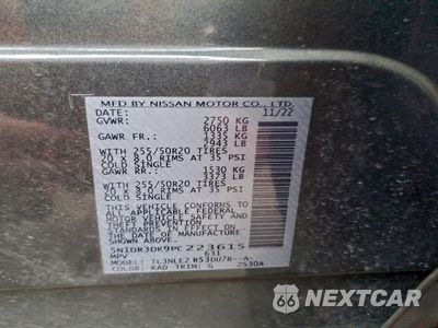 Zdjęcie 12 z 13 samochodu: 2023 NISSAN PATHFINDER PLATINUM VIN:5N1DR3DK9PC223615 - miniatura