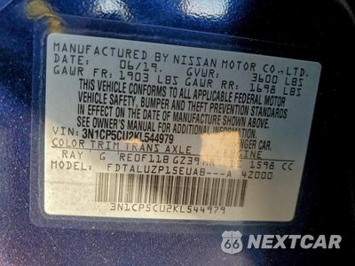 Zdjęcie 12 z 12 samochodu: 2019 NISS KICKS S VIN:3N1CP5CU2KL544979 - miniatura